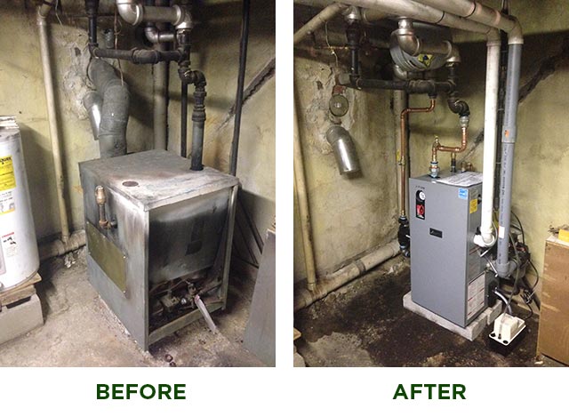 Heater Installation - Before and After